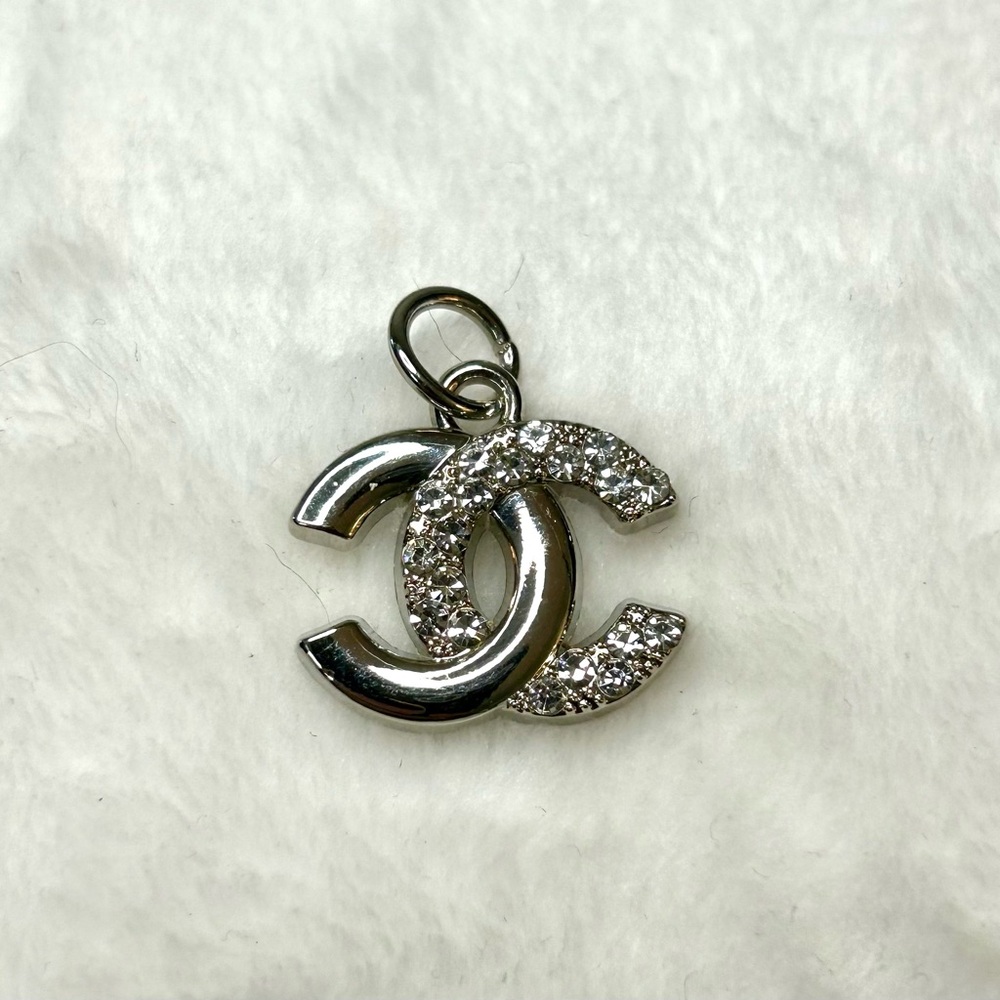 Chanel Silver Pendant with Crystals